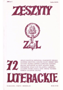 Zeszyty literackie 72 4/2000