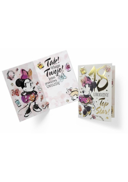 Karnet B6 DS-018 Urodziny 18 Myszka Minnie