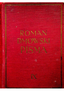 Dmowski Pisma IX 1939 r.
