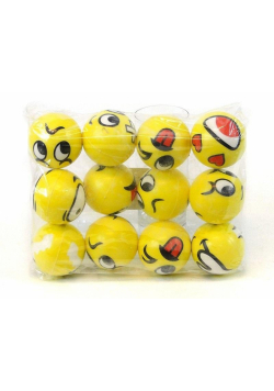 Piłeczka piankowa miękka buźki 6cm (12szt)