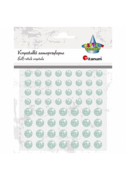 Kryształki samoprzylepne okrągłe blady nieb. 60szt
