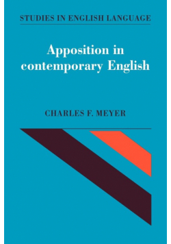 Apposition in Contemporary English