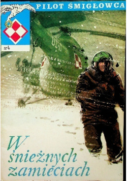 Pilot śmigłowca W śnieżnych zamieciach
