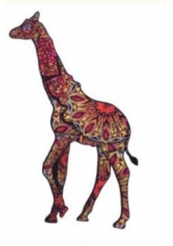 Puzzle drewniane eko 55 Cętkowana żyrafa A4