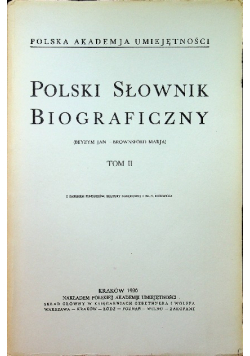 Polski słownik biograficzny Tom II reprint z 1936r