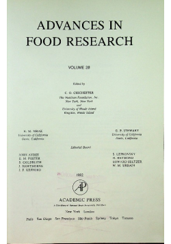 Advances in Food Research Volume 28