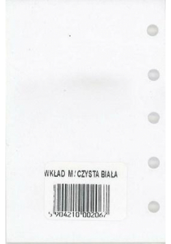 Wkład do organizera M Czysta biała ANTRA