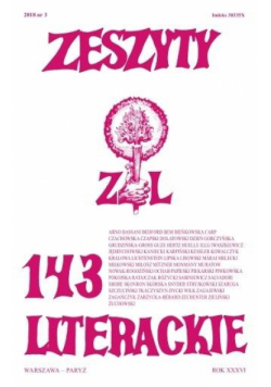 Zeszyty literackie 143 3/2018