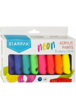 Farby akrylowe neonowe 8 kol/25ml