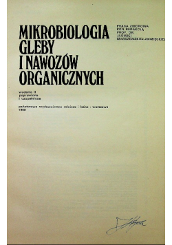 Mikrobiologia gleby i nawozów organicznych