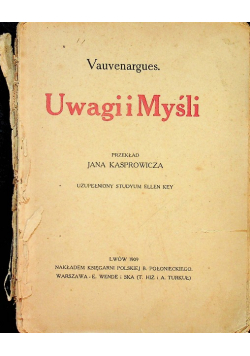 Uwagi i myśli 1909 r.