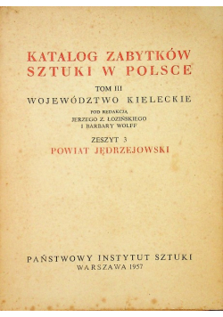 Katalog zabytków sztuki w Polsce tom III zeszyt 3