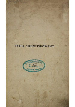 Tytuł skonfiskowany 1905 r.