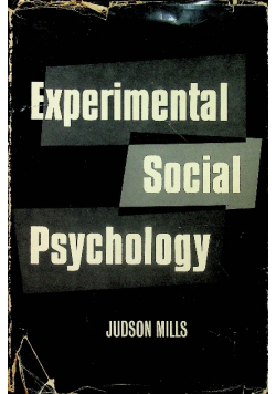 Experimental Social Psychology