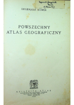 Powszechny atlas geograficzny 1928 r.