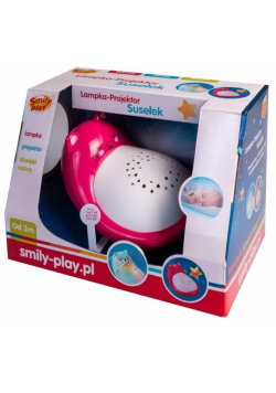 Lampka nocna projektor Susełek różowa