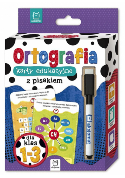 Ortografia klasy 1-3 karty edukacyjne z pisakiem