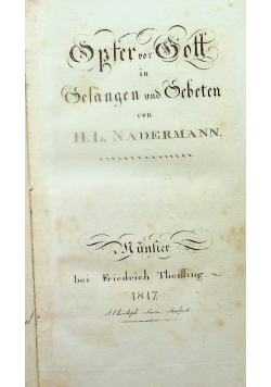 Opfer vor Gott 1817 r.