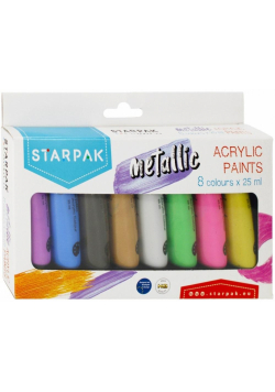 Farby akrylowe metaliczne 8 kol/25ml