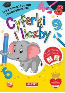 Kolorowanka Cyferki i liczby z naklejkami