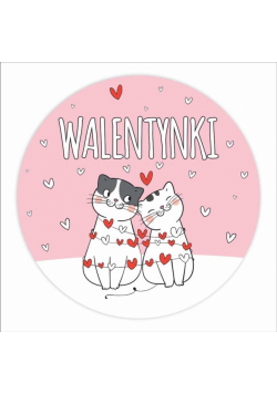 Naklejki okolicznościowe - Walentynki Kociaki 24sz