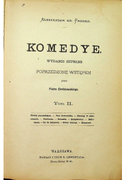 Komedye Tom II 1898 r.