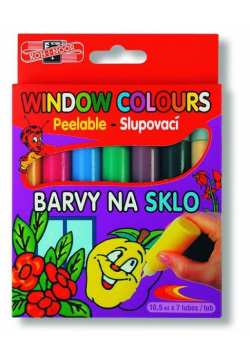Farby witrażowe 10,5ml 5 kolorów + 2 kontury
