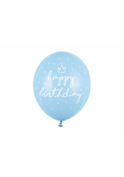 Balony Happy birthday Baby Blue 50szt