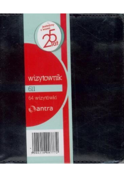 Wizytownik 64 dwuklatkowy 611 czarny ANTRA