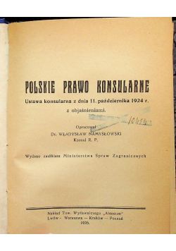 Polskie prawo konsularne 1926 r.