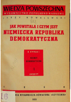 Jak powstała i czym jest Niemiecka Republika  Demokratyczna 1950 r.