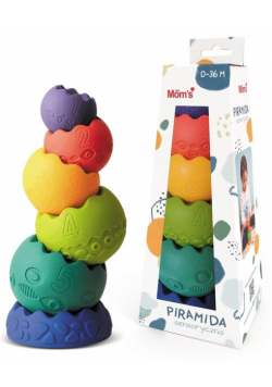Mom's Care Piramida sensoryczna - pastelowa