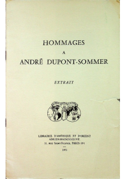 Hommages a Andre Dupont - Sommer