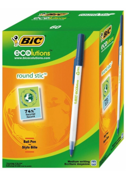 Długopis Round Stick Ecolutions niebieski (60szt)