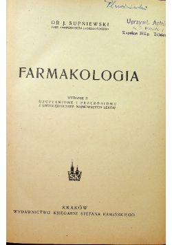 Farmokologia 1947 r.
