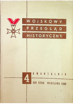 Wojskowy przegląd historyczny nr 4 rok 1988