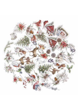 Kształty papierowe Lovable Chrismas 49szt
