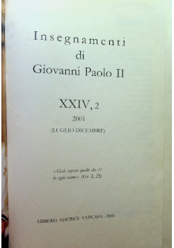Insegnamenti di Giovanni Paolo II Tom XXIV Część 2