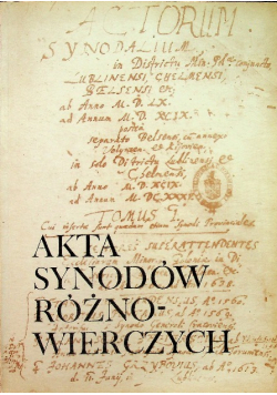 Akta synodów różnowierczych w Polsce 1560 1570 tom II