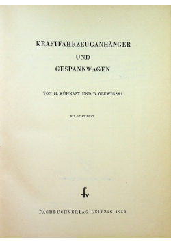 Kraftfahrzeuganhanger und Gespannwagen
