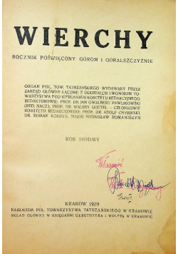 Wierchy rok siódmy 1929 r