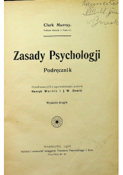 Zasady psychologji 1906 r.