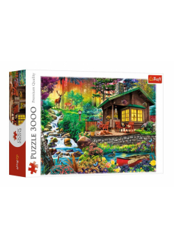Puzzle 3000 Chatka w lesie TREFL