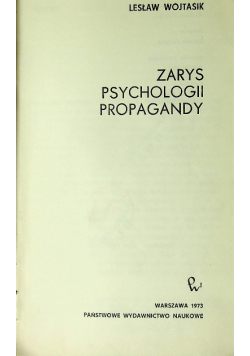 Zarys psychologii propagandy