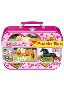 Puzzle 2x26 + 2x48 w walizce Love/Konie G3