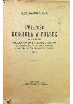 Świętość Kościoła w Polsce 1930 r.