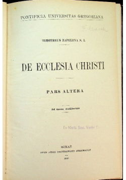 De ecclesia Christi 1940 r.