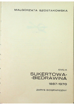 Emilia Sukertowa Biedrawina 1887-1970