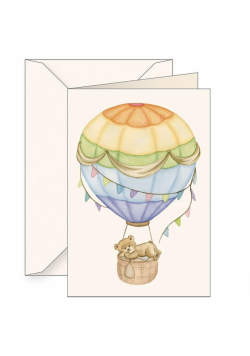 Karnet B6 + koperta 6137 Pluszowy miś balon