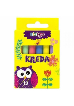 Kreda niepyląca 12 kolorów STRIGO
